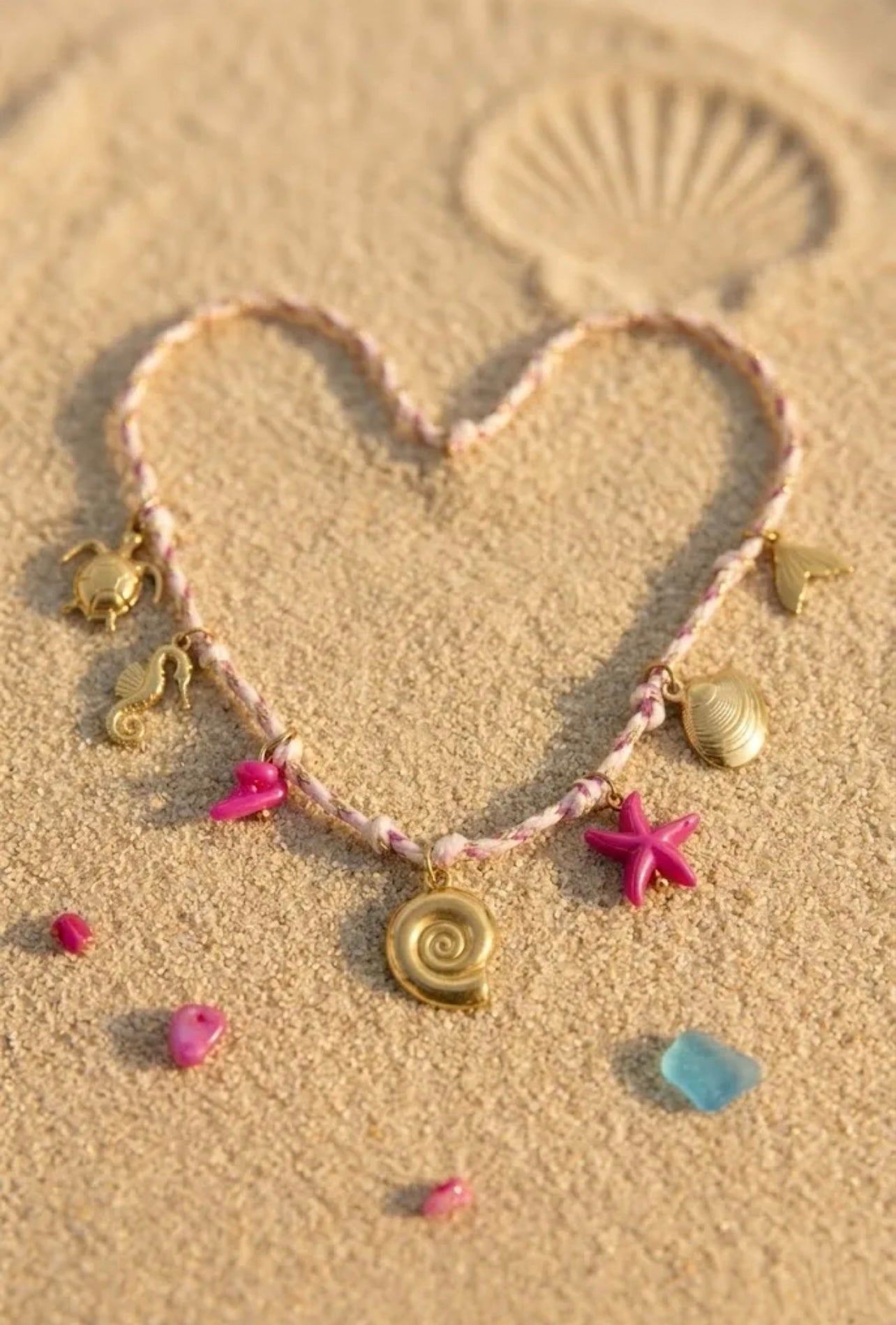 COLLIER BRELOQUE ROSE